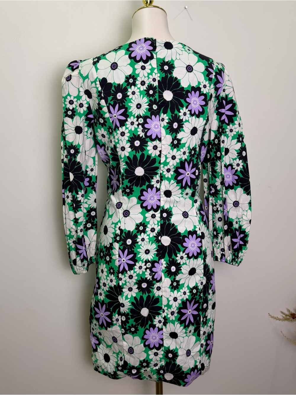 ALEXIA ADMOR Retro Floral Corset Accent Mini Dress Womens 8 - Picture 6 of 10